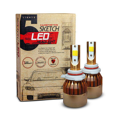 Carsthetics Sketch LED Headlight Hue - 9012 Dual Color