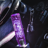 Bubble Shift Knob Stick Crystal Transparent Throw Gear Shifter 20cm (Purple)