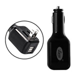 Lycas 2-in-1 12V and 220V Portable Car Charger (Black)