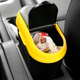 Car Garbage Trash Bin Automotive Waste Storage (Yellow)