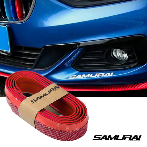 Samurai Rubber Skirt Racing Lip Carbon (Red)